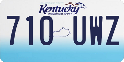 KY license plate 710UWZ