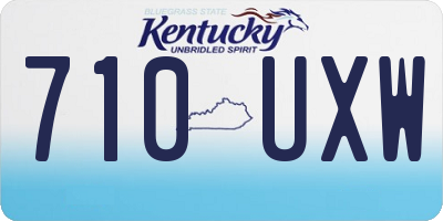 KY license plate 710UXW