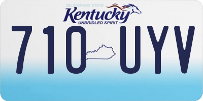 KY license plate 710UYV