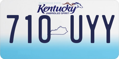 KY license plate 710UYY