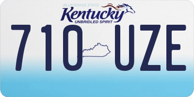 KY license plate 710UZE