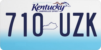 KY license plate 710UZK