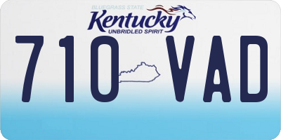 KY license plate 710VAD