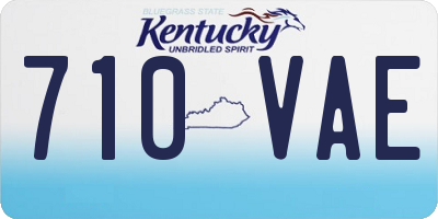 KY license plate 710VAE