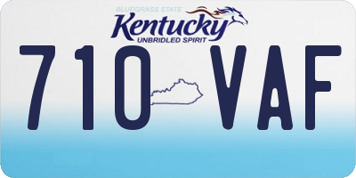 KY license plate 710VAF