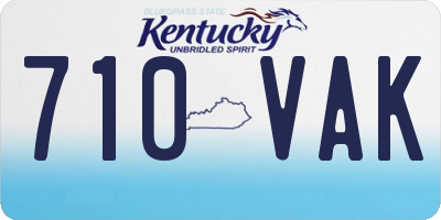 KY license plate 710VAK