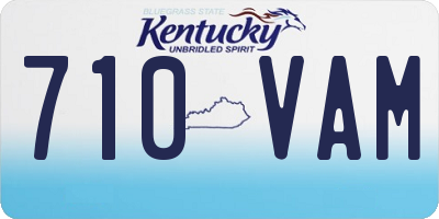 KY license plate 710VAM