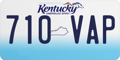 KY license plate 710VAP
