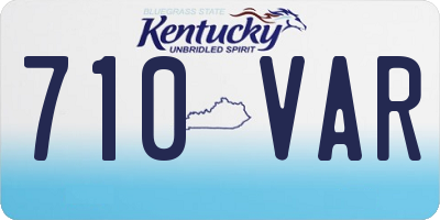 KY license plate 710VAR