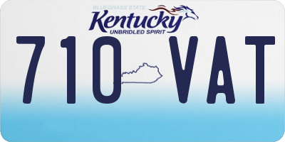 KY license plate 710VAT