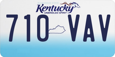 KY license plate 710VAV
