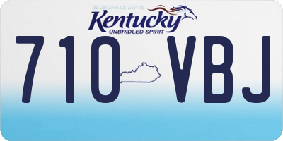 KY license plate 710VBJ