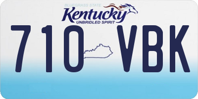 KY license plate 710VBK