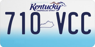 KY license plate 710VCC