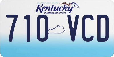 KY license plate 710VCD