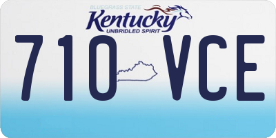 KY license plate 710VCE