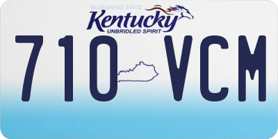 KY license plate 710VCM
