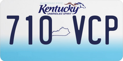 KY license plate 710VCP