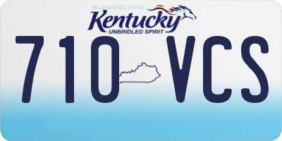 KY license plate 710VCS
