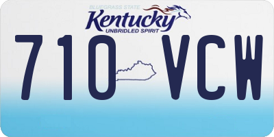 KY license plate 710VCW