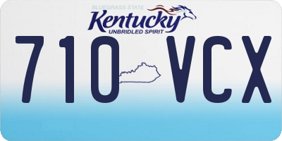 KY license plate 710VCX