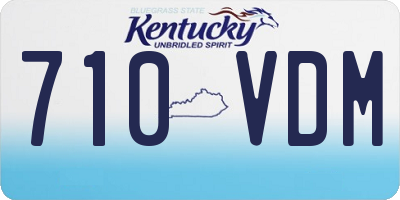 KY license plate 710VDM