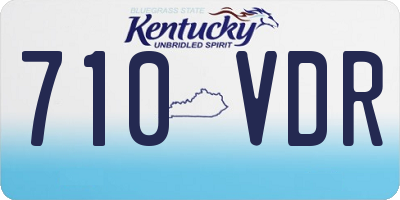KY license plate 710VDR