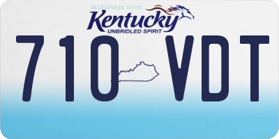 KY license plate 710VDT