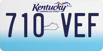 KY license plate 710VEF