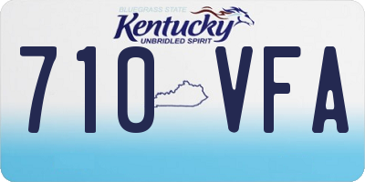 KY license plate 710VFA