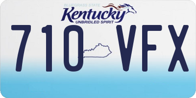 KY license plate 710VFX