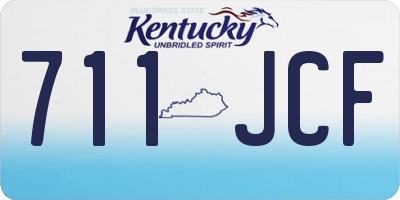 KY license plate 711JCF