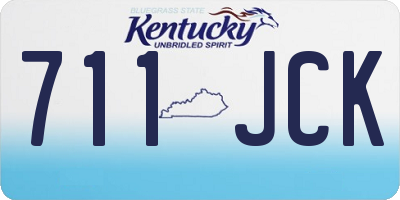 KY license plate 711JCK