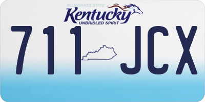 KY license plate 711JCX