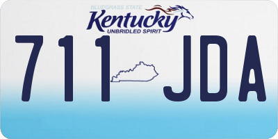 KY license plate 711JDA