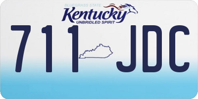 KY license plate 711JDC