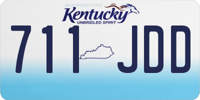 KY license plate 711JDD