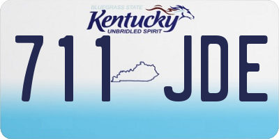 KY license plate 711JDE