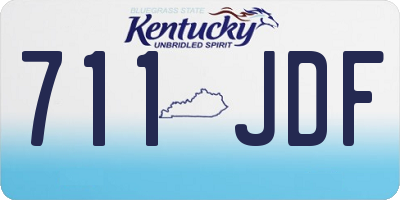 KY license plate 711JDF