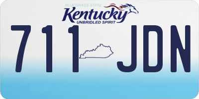 KY license plate 711JDN