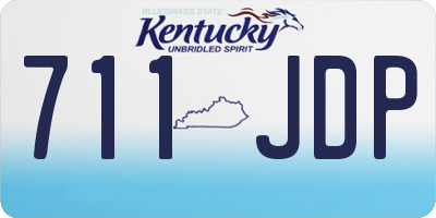 KY license plate 711JDP