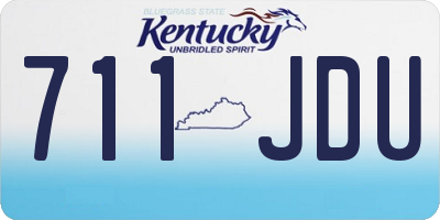 KY license plate 711JDU