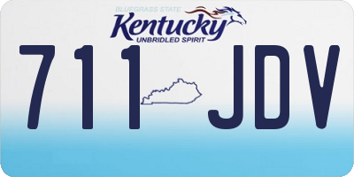 KY license plate 711JDV