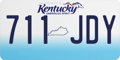 KY license plate 711JDY