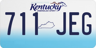 KY license plate 711JEG