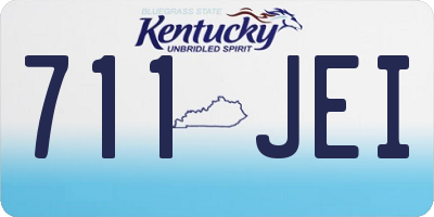 KY license plate 711JEI