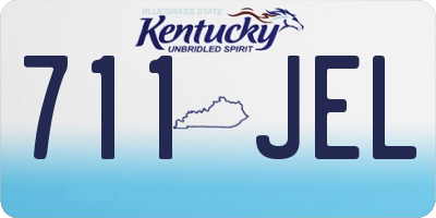 KY license plate 711JEL