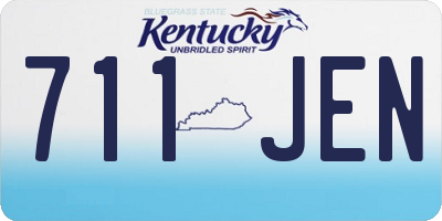 KY license plate 711JEN