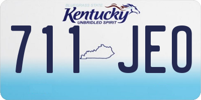 KY license plate 711JEO