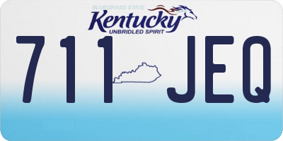 KY license plate 711JEQ
